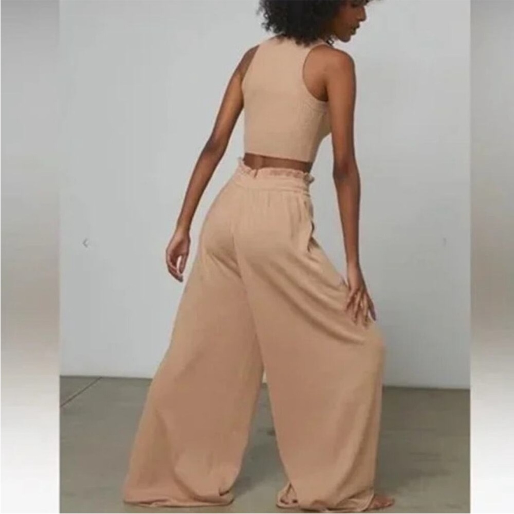 NEW LUNYA M COZY COTTON SILK RELAXED PANT IN NUTMEG